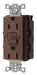 GFCI Receptacle 15A 125VAC 5-15R Brown