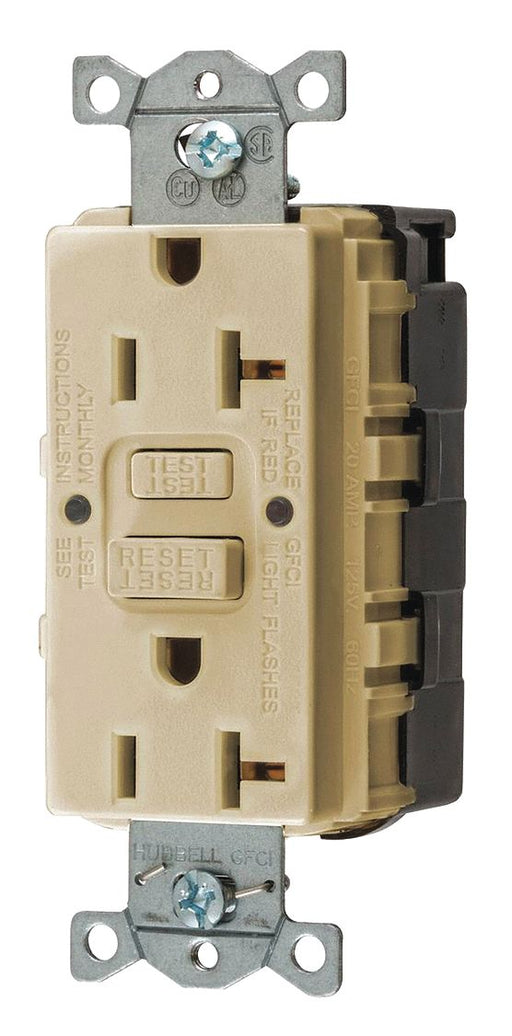 GFCI Receptacle 20A 125VAC 5-20R Ivory