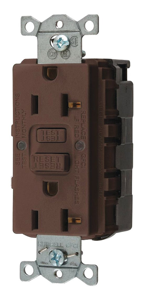 GFCI Receptacle 20A 125VAC 5-20R Brown