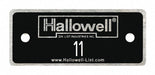 NmbPlt 11 to 25 Blk w/Wht Lettering