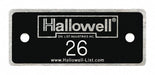 NmbPlt 26 to 50 Blk w/Wht Lettering