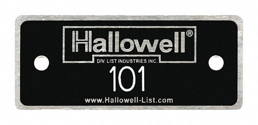 NmbPlt 101 to 200 Blk w/Wht Lettering