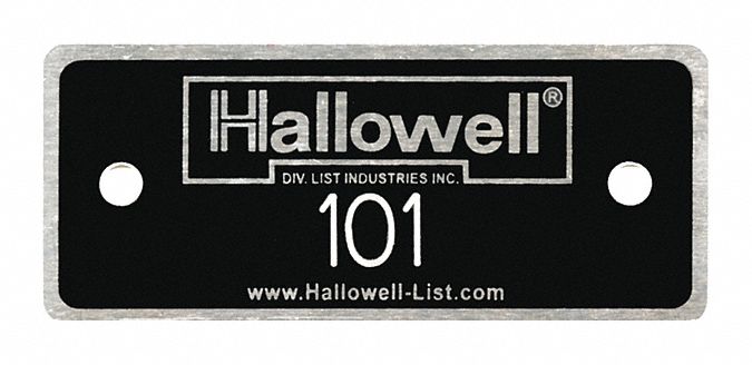 NmbPlt 101 to 200 Blk w/Wht Lettering