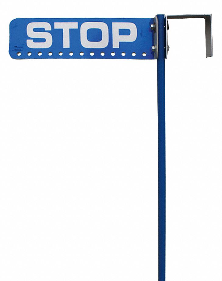 Flag Staff and Sign Aluminum Blue