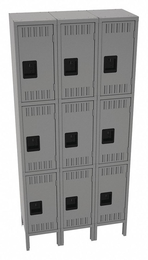 K4166 Lckr 3x3Lckr Md Gray 78 x36 x15 Assm
