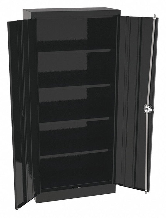 K3834 Storage Cabinet 66 x30 x15 Black 4Shlv