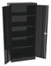 K3834 Storage Cabinet 66 x30 x15 Black 4Shlv