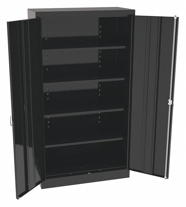 K3836 Storage Cabinet 66 x36 x18 Black 4Shlv