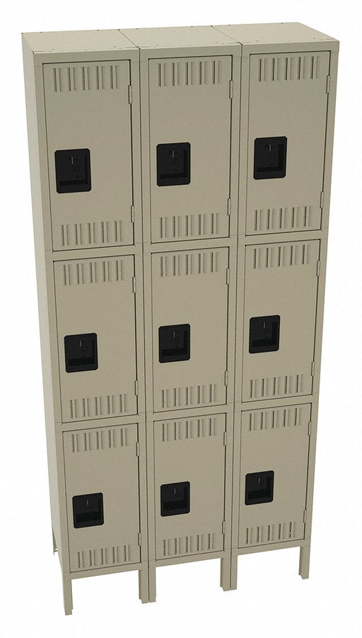K4166 Wrdrb Lckr 3x3Lckr Sand 78 x36 x15 Assm