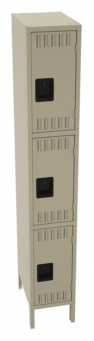 K4164 Wrdrb Lckr 3x1Lckr Sand 78 x12 x18 Assm