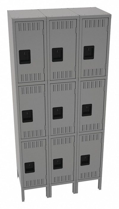 K4167 Lckr 3x3Lckr Md Gray 78 x36 x18 Assm