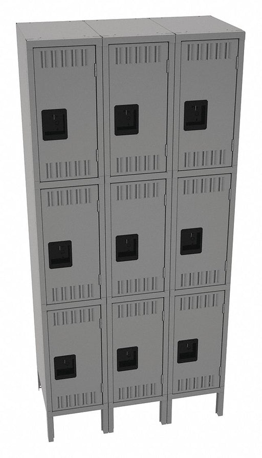 K4167 Lckr 3x3Lckr Md Gray 78 x36 x18 Assm