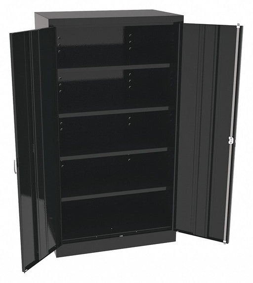 K3842 Storage Cabinet 66 x36 x24 Black 4Shlv