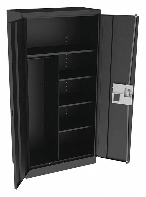 Storage Cabinet 72 x36 x18 Black 5Shlv