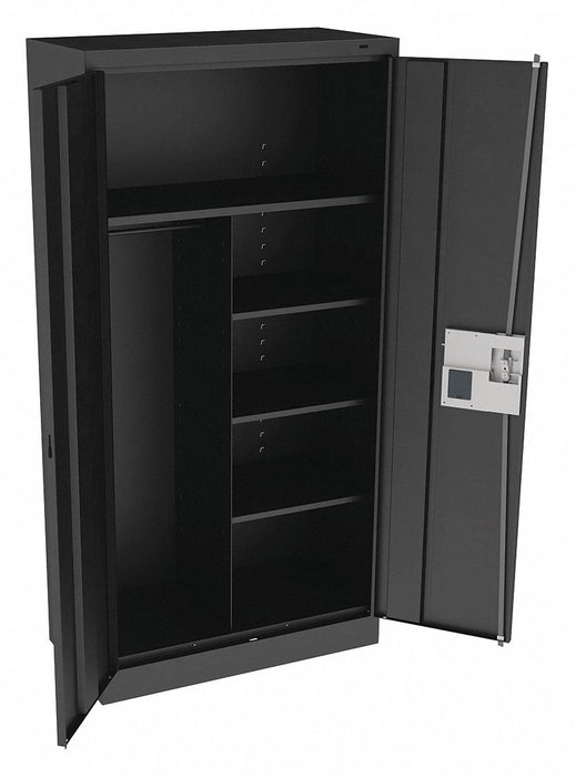 Storage Cabinet 72 x36 x18 Black 5Shlv