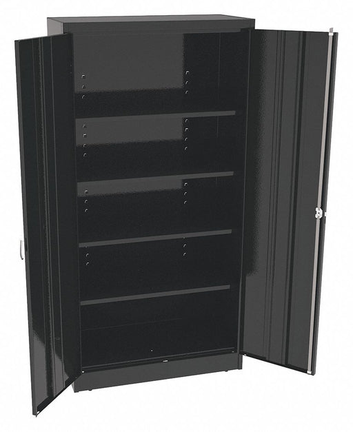 K3851 Storage Cabinet 72 x36 x18 Black 4Shlv