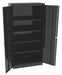 K3851 Storage Cabinet 72 x36 x18 Black 4Shlv