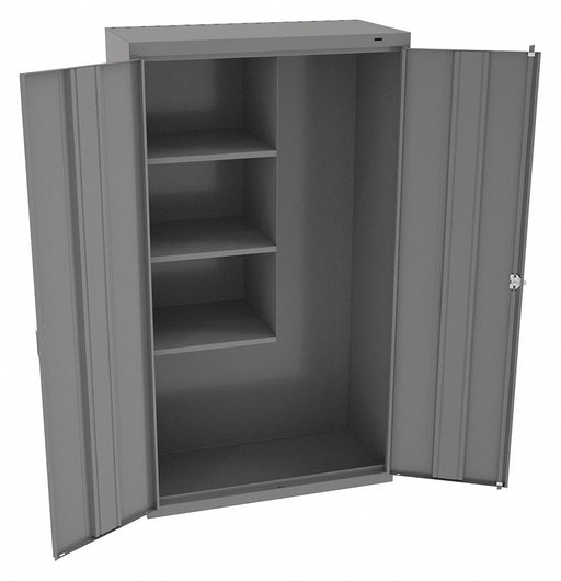 K4848 Storage Cabinet 64 x36 x18 MdGry 3Shlv