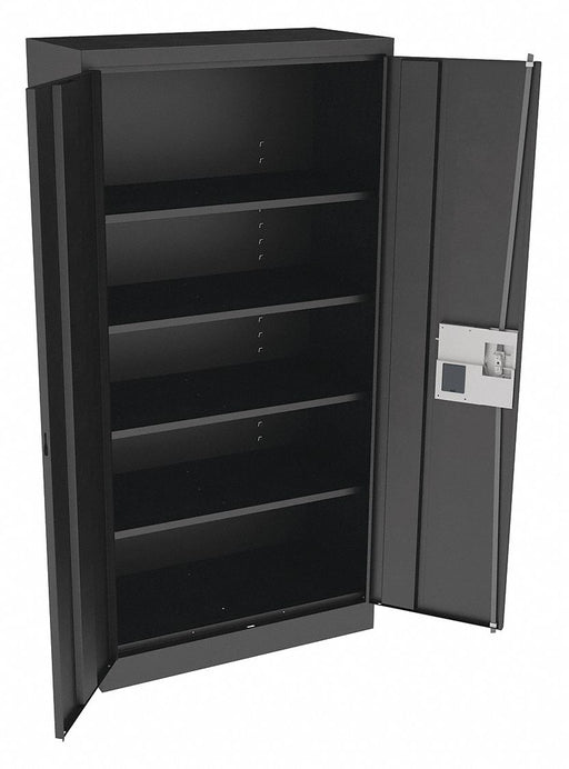 K3837 Storage Cabinet 72 x36 x18 Black 4Shlv