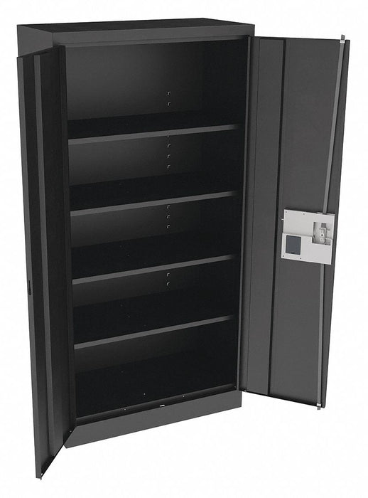 K3837 Storage Cabinet 72 x36 x18 Black 4Shlv