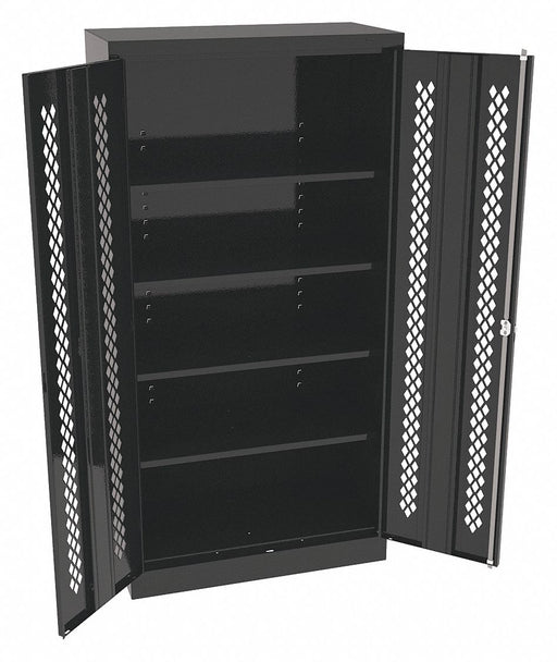 Storage Cabinet 72 x36 x18 Black 4Shlv