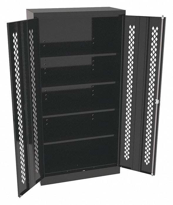 Storage Cabinet 72 x36 x18 Black 4Shlv