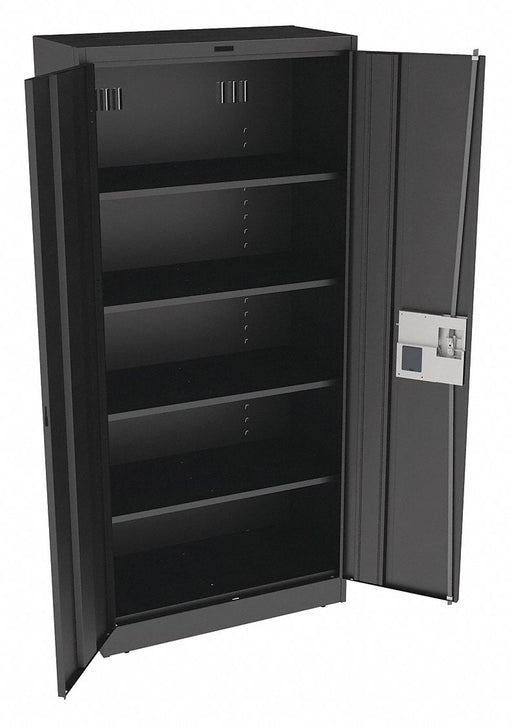K3839 Storage Cabinet 78 x36 x18 Black 4Shlv