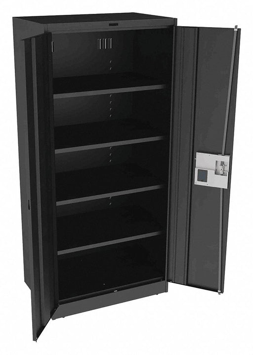 K3844 Storage Cabinet 78 x36 x24 Black 4Shlv