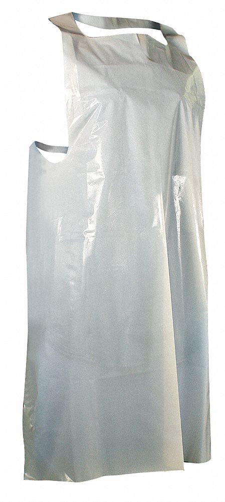 Apron Uni White PE PK100