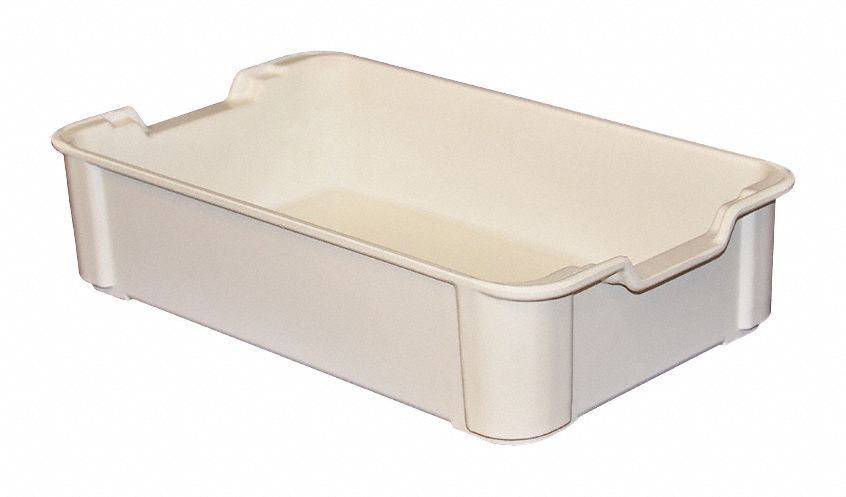 H3425 StackingTote 17.75inL 10.5inW White