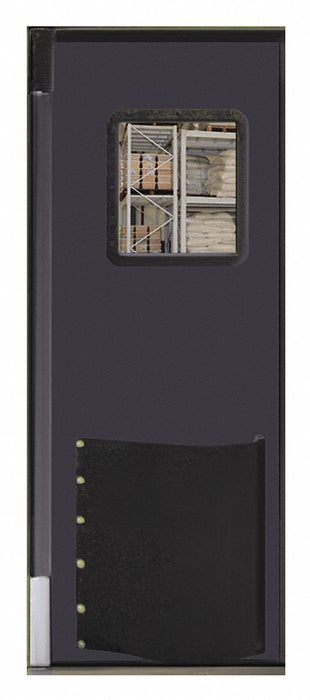 H1816 Swinging Door 7 x 2.5 ft Metallic Gray