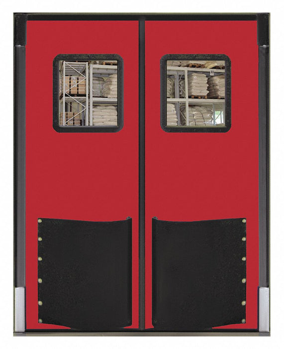 Swinging Dr 10x8 ft Red Polyethylene PR