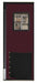 H1822 Swinging Door 8 x 3 ft Burgundy
