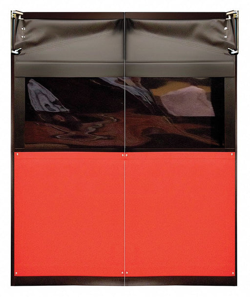 Flexible Swinging Dr 8x5 ft Red PVC PR