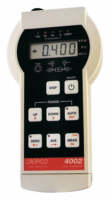 Micro Ohmmeter 400 ohm Max LCD