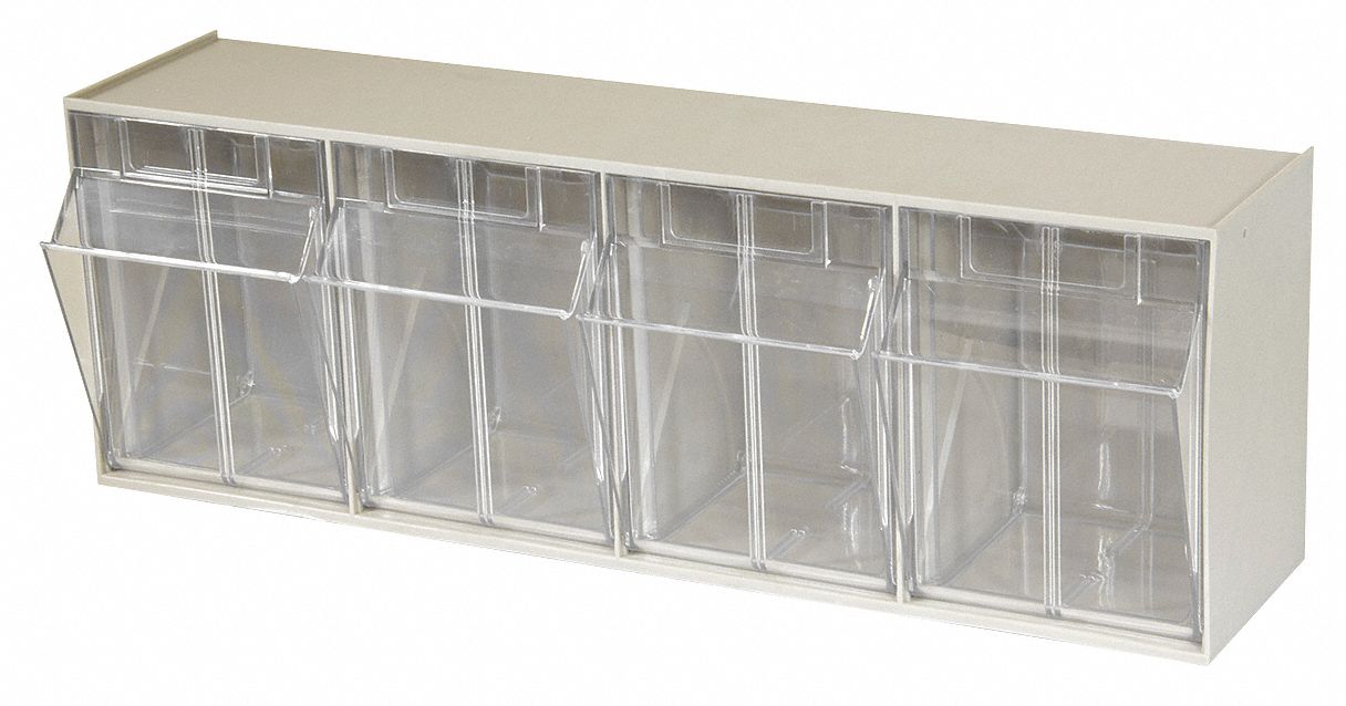 Tip-Out Bin Beige Unfinished 8 3/16 in