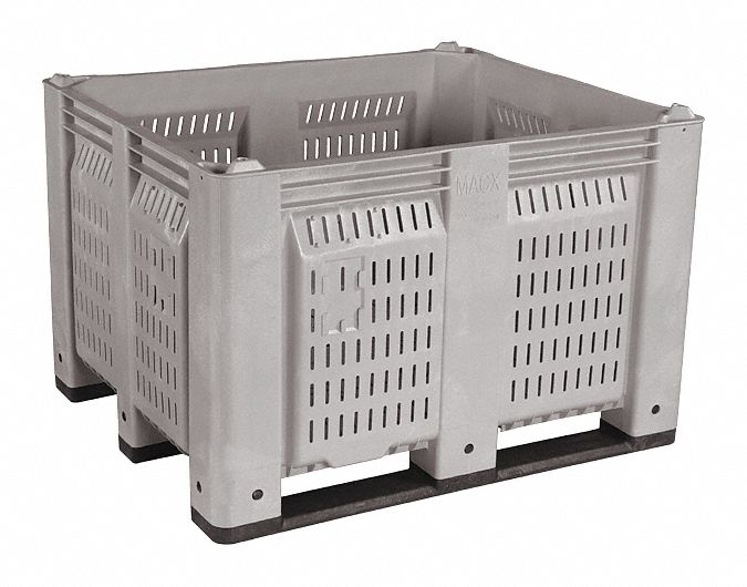 Bulk Container Gray Vented 40 in
