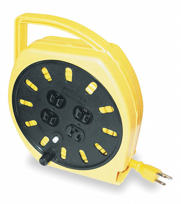 Cord Reel 25ft 16 AWG Receptacle 120VAC