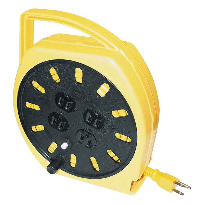 Cord Reel 25ft 16 AWG Receptacle 120VAC