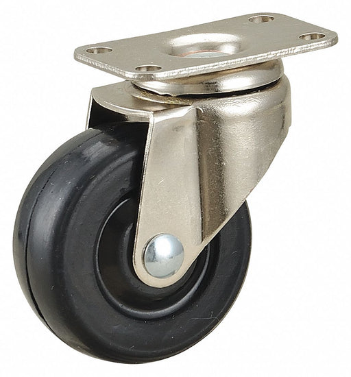 Plate Caster Swivel Rubber 2 1/2 H