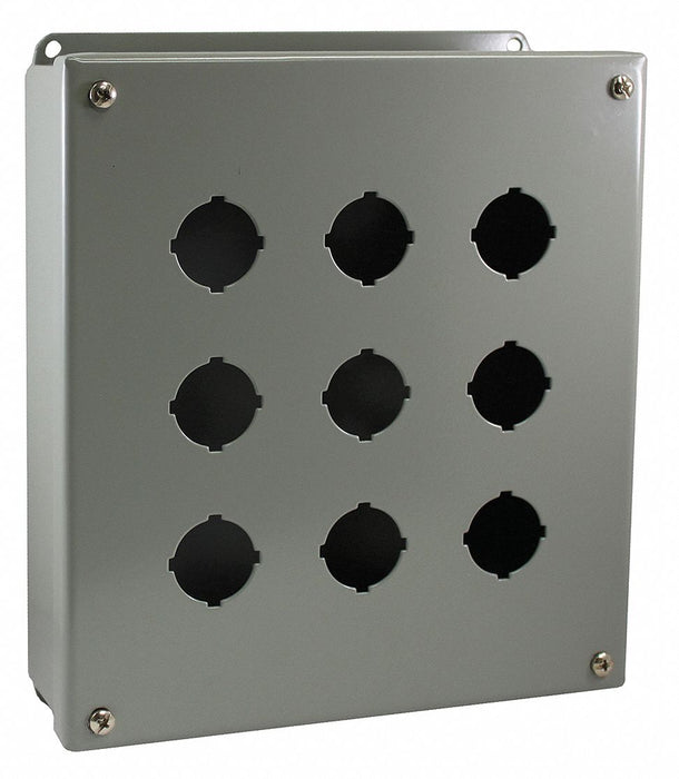 PushButtonEnclosure 30mm 9Hole CarbSteel