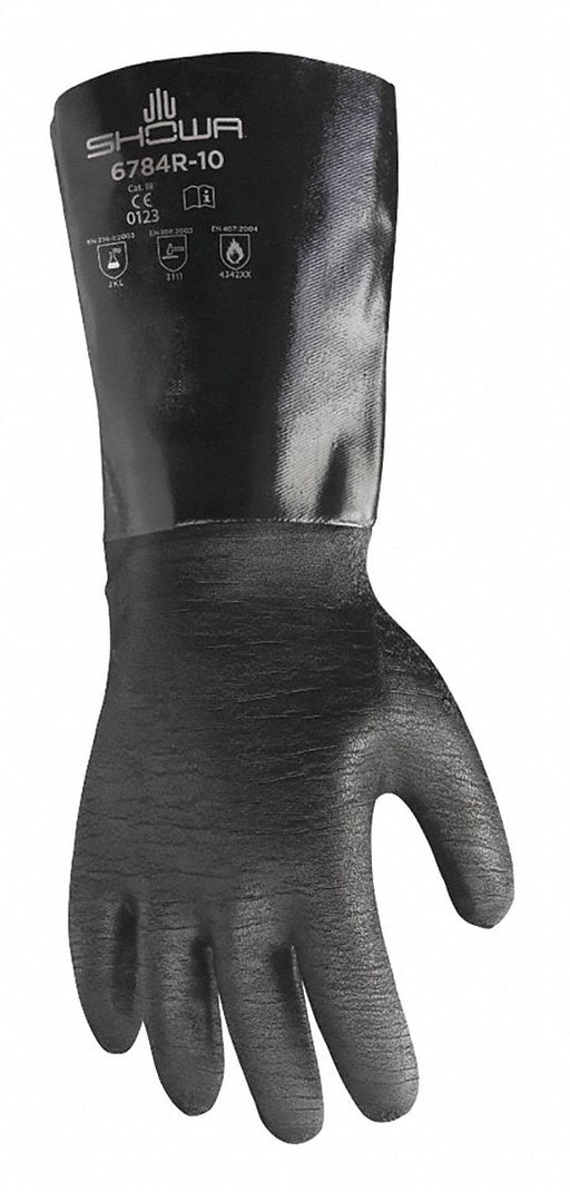 H0560 Chemical Resistant Gloves Black Sz 10 PR