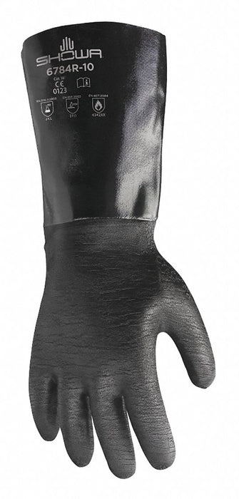 ChemResistantGloves Blk Gauntlet L 10 PR