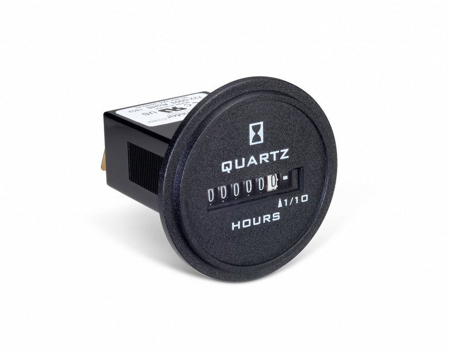 Hour Meter AC Quartz Flush Round 6 Digit