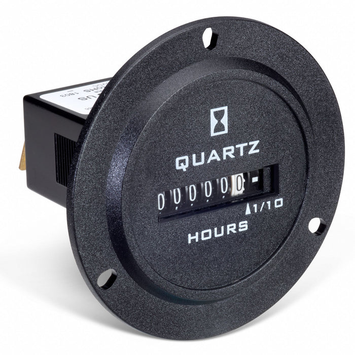 Hour Meter DC Quartz Round 3 Hole