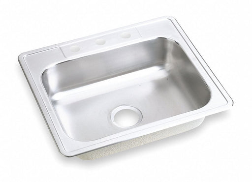 Bowl Drop-In Sink 25 x22 x6.625 Silver