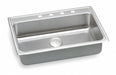 Bowl Drop-In Sink 25 x21.25 x5.5 Silver