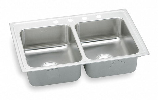 Elkay Double Sink Sqr 12inx12inx7-1/2in