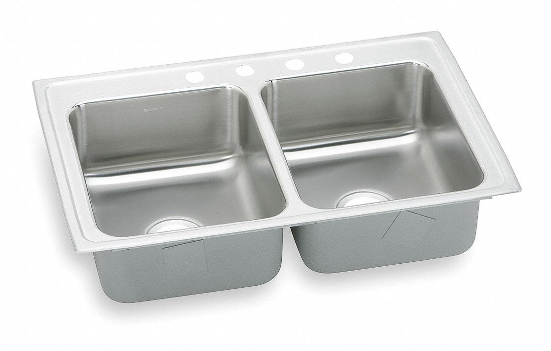 Bowl Drop-In Sink 29 x18 x7.625 Silver