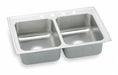 Bowl Drop-In Sink 29 x18 x7.625 Silver